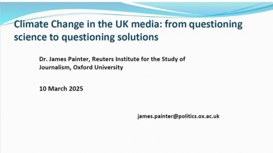 'From questioning science to questioning solutions: recent changes in climate coverage in the UK